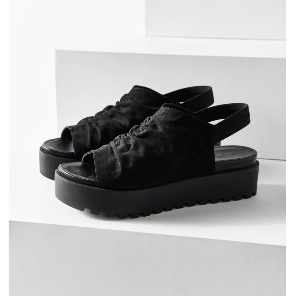 Urban Outfitters ruched peep toe Slingback sandals